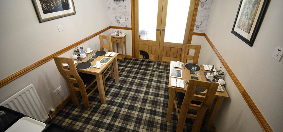 Enjoy breakfast at Loch Aluinn bed and breakfast accommodation in Sconser