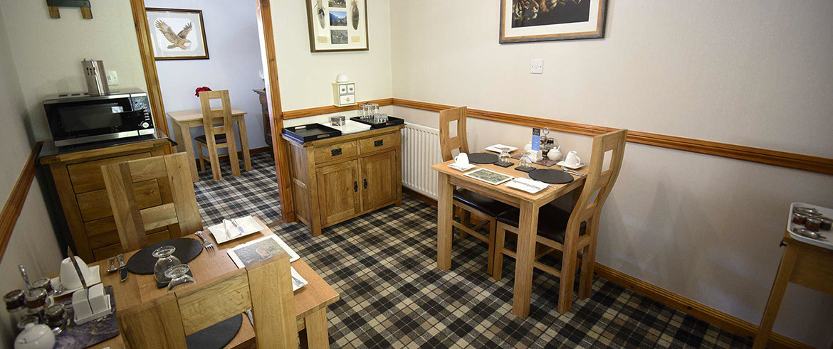 Loch Aluinn breakfast room breakfast including in your room rate