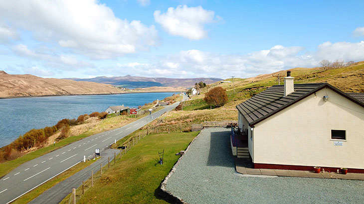 Wake up to sea views of the Isle of Skye at Loch Aluinn bed and breakfast accommodation in Sconser