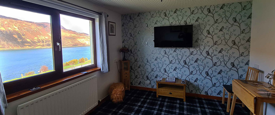 Sea view bed and breakfast accommodation in Sconser on the Isle of Skye