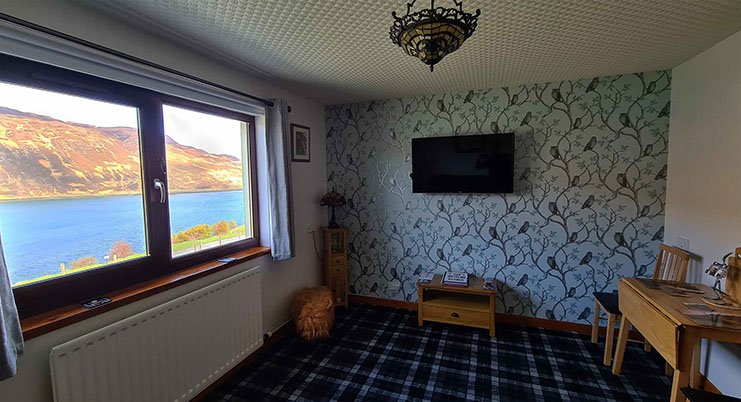 Sea view bed and breakfast accommodation in Sconser on the Isle of Skye