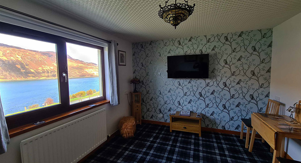 Sea view bed and breakfast accommodation in Sconser on the Isle of Skye