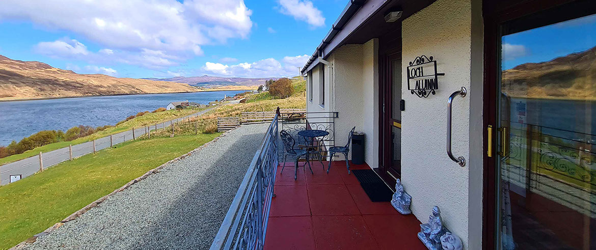 Enjoy stunning sea views at Loch Aluinn bed and breakfast accommodation in Sconser
