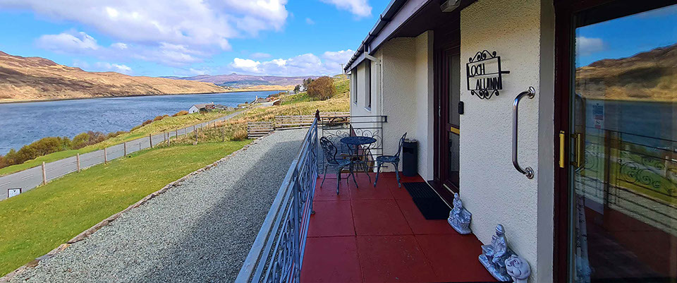 Enjoy stunning sea views at Loch Aluinn bed and breakfast accommodation in Sconser