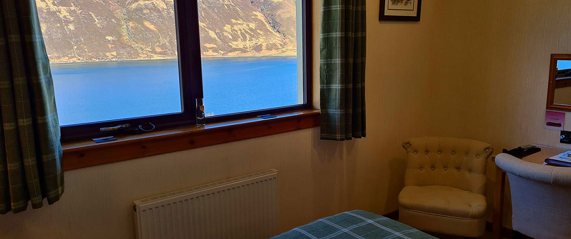 Enjoy sea views at our bed and breakfast accommodation with sea views in Sconser