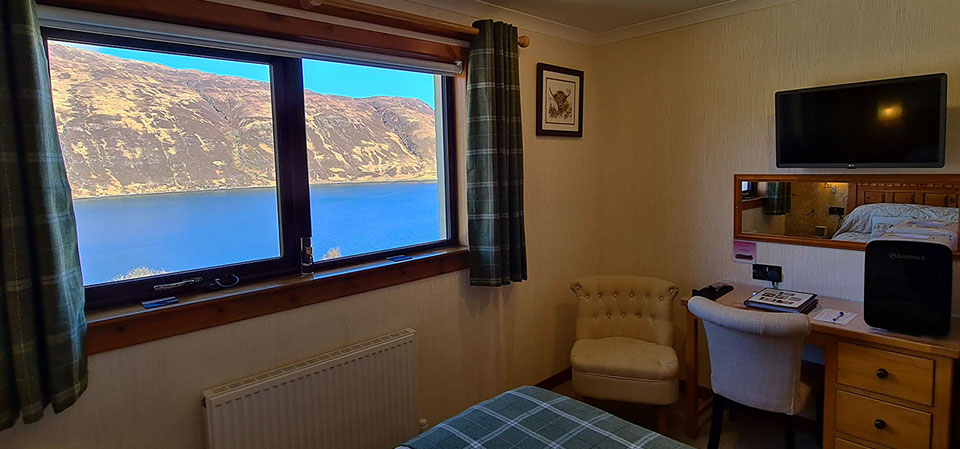 Wake up to sea views of the Isle of Skye at Loch Aluinn Bed and Breakfast accommodation